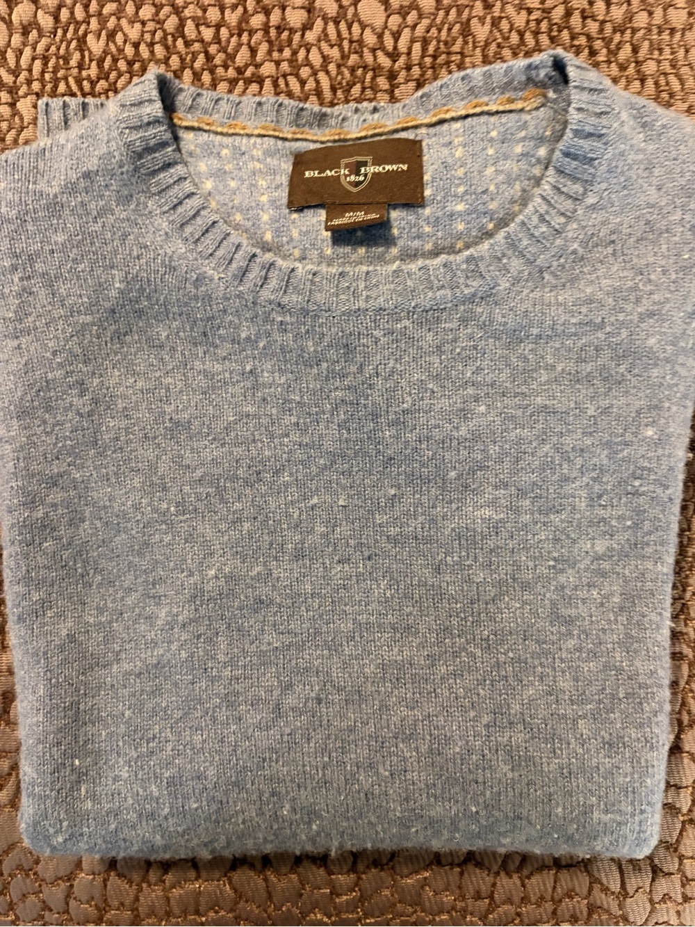 Black Brown 1826 Light Blue Crewneck Sweater